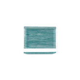 Glass Dinnerware 8.5" x 5.75" Rectangular Blue Glass Plate (Set of 2)